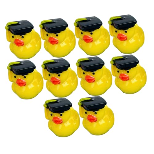 CLISPEED 10 Stück Abschlusshut Duckling Ornamente Kleine Ente Ornamente Mikrospielzeug Mini-Dinge Mini-Enten aus Harz kleine Dinge Miniaturtiere winzige Dinge winzige Spielsachen Yellow CLISPEED 10 Stück Abschlusshut Duckling Ornamente Kleine Ente Ornamente Mikrospielzeug Mini-Dinge Mini-Enten aus Harz kleine Dinge Miniaturtiere winzige Dinge winzige Spielsachen Yellow von CLISPEED