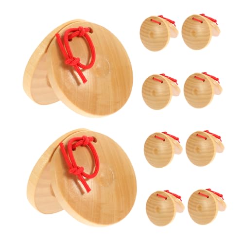 CLISPEED 10 Stück Fingerkastagnetten Aus Holz: Handschlaginstrumente Für Kinder, Baby-musikspielzeug, Kinder, Montessori-musikset Für Die Früherziehung CLISPEED 10 Stück Fingerkastagnetten Aus Holz: Handschlaginstrumente Für Kinder, Baby-musikspielzeug, Kinder, Montessori-musikset Für Die Früherziehung von CLISPEED
