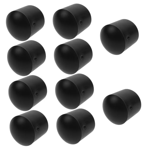 CLISPEED 10 Stück Fußballmaschinenkappe Kicker-Endkappen Kickerstangenkappen Kappen für Kickerstangen Ersatz Spiel Polkappen Endabdeckungen für Kicker Kickerspitze Stecker Plastik Schwarz von CLISPEED