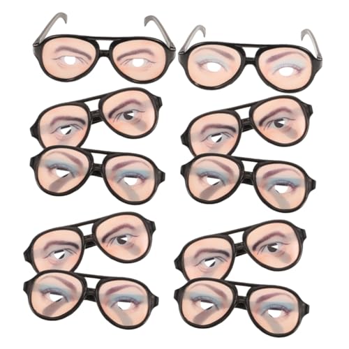 CLISPEED 10 Stück Lustige Halloween Brille Prank Brillen mit Verrücktem Design für Kostümpartys Interaktive Fotorequisiten für Unvergessliche und Kreative Streiche von CLISPEED