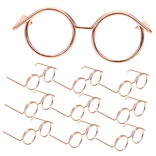 CLISPEED 10 Stück Mini-Brillenspielzeug umrandet winzig Puppen mit Sonnenbrille Mini -Puppe Kleidung Puppenbrille klein Puppenbrillen zum Basteln Metall Roségold CLISPEED 10 Stück Mini-Brillenspielzeug umrandet winzig Puppen mit Sonnenbrille Mini -Puppe Kleidung Puppenbrille klein Puppenbrillen zum Basteln Metall Roségold von CLISPEED