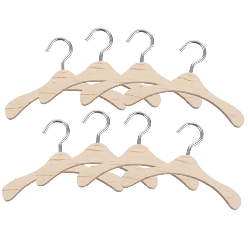 CLISPEED 10 Stück Mini -holzkleidung Rack Kleine Kleiderbügel Puppenzubehör Für Aufhänger Puppenkleidung Unser Dressing Babypuppen Puppenbügel Kleiderständer Bjd-Puppe Bambus von CLISPEED