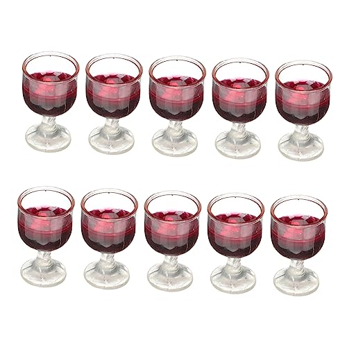 CLISPEED 10 Stück Miniatur Weingläser Teiliges Puppenhaus Zubehör für Kreative Spielszene Realistische Miniatur Cocktailgläser Weinrot für DIY und Rollenspiele CLISPEED 10 Stück Miniatur Weingläser Teiliges Puppenhaus Zubehör für Kreative Spielszene Realistische Miniatur Cocktailgläser Weinrot für DIY und Rollenspiele von CLISPEED