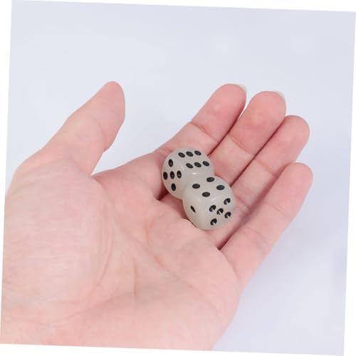 CLISPEED 10 Stück Nachtleuchtende Spielwürfel mit Schwarzen Punkten Acryl Würfel für Party Familie Camping und Indoor Outdoor Unterhaltung Lesbar und Sicher von CLISPEED