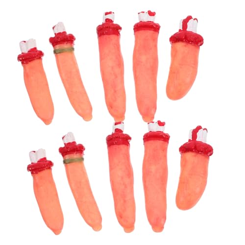 CLISPEED 10 Stück Realistische Falsche Finger Requisiten für Halloween Dekorationen Gruselige Party Accessoires für Spukhäuser und Cosplay Events Wiederverwendbar Zufällige CLISPEED 10 Stück Realistische Falsche Finger Requisiten für Halloween Dekorationen Gruselige Party Accessoires für Spukhäuser und Cosplay Events Wiederverwendbar Zufällige von CLISPEED