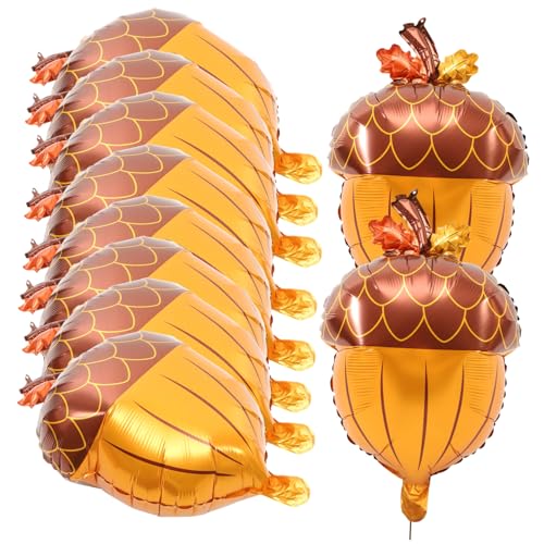 CLISPEED 10 Stück Teiliges Aluminiumfolie Luftballon Tannenzapfen Form Herbst Party Deko Thanksgiving Party Supplies Folienballons für Festliche Herbstdekoration CLISPEED 10 Stück Teiliges Aluminiumfolie Luftballon Tannenzapfen Form Herbst Party Deko Thanksgiving Party Supplies Folienballons für Festliche Herbstdekoration von CLISPEED