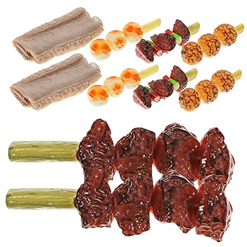 CLISPEED 10 Stück Teiliges BBQ Grillspielzeug aus Simulierte Grillspieße für Kreative Küchendekoration Realistische Grillspielzeuge für Mädchen und Jungen von CLISPEED