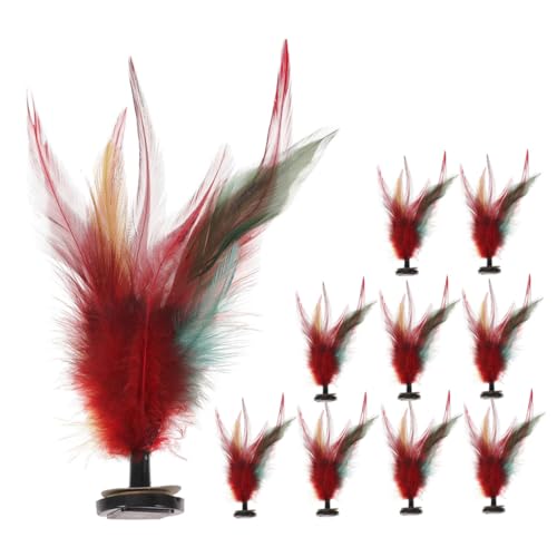 CLISPEED 10 Stück Teiliges Buntes Chinesisches Kick Shuttlecock Robustes Verschleißfestes Feder Fußspielzeug für Erwachsene Fördert Fitness Koordination und Sportlichen Wettbewerb im CLISPEED 10 Stück Teiliges Buntes Chinesisches Kick Shuttlecock Robustes Verschleißfestes Feder Fußspielzeug für Erwachsene Fördert Fitness Koordination und Sportlichen Wettbewerb im von CLISPEED