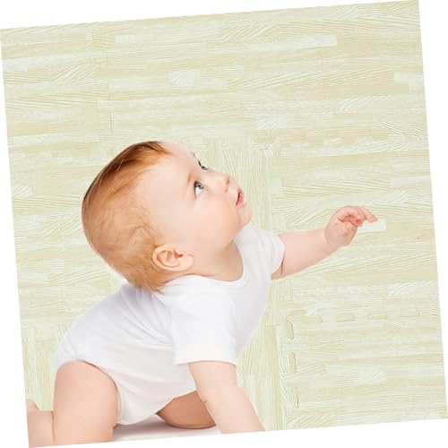 CLISPEED 10 Stück Teiliges Eva Krabbelmatten Holzmaserung Puzzlematte rutschfest Schadstofffrei Waschbar für Kinderzimmer Wohnzimmer Bodenbelag CLISPEED 10 Stück Teiliges Eva Krabbelmatten Holzmaserung Puzzlematte rutschfest Schadstofffrei Waschbar für Kinderzimmer Wohnzimmer Bodenbelag von CLISPEED