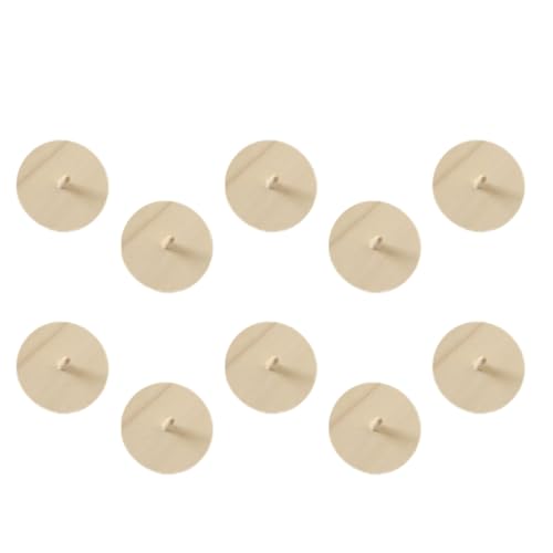 CLISPEED 10 Stück Teiliges Holz Drehspielzeug zum Bemalen Montessori DIY Bastelspielzeug für Fördert Kreativität Feinmotorik und Hand auge Koordination Naturbelassenes Kinderspielzeug Ab von CLISPEED