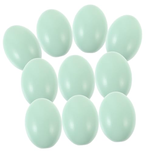 CLISPEED 10 Stück Teiliges Holz Eier zum Bemalen Glatte Realistische Simulationseier für DIY Basteln Ostern Dekoration Sichere Handbemalbare Holz Deko von CLISPEED