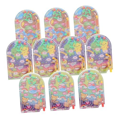 CLISPEED 10 Stück Teiliges Kreatives Desktop Pinball Bunte Kunststoff Kugelbahn Pädagogisches Geschicklichkeitsspiel für Fördert Feinmotorik und Familienwettbewerb Geeignet für Party und von CLISPEED