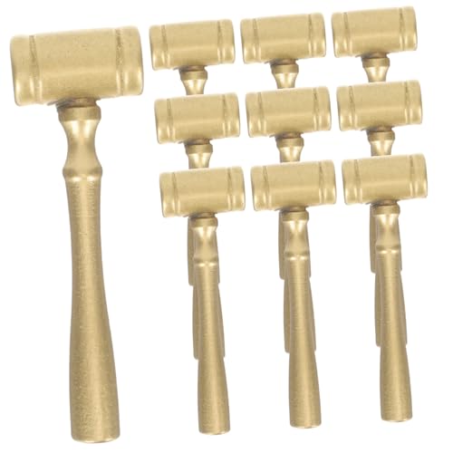 CLISPEED 10 Stück Teiliges Mini Holzhammer für Polierte Holz Mallets ohne Grate Pädagogisches Hammerspielzeug zum Goldene Eier Zerschlagen Fördert Feinmotorik und Greiffähigkeit von CLISPEED