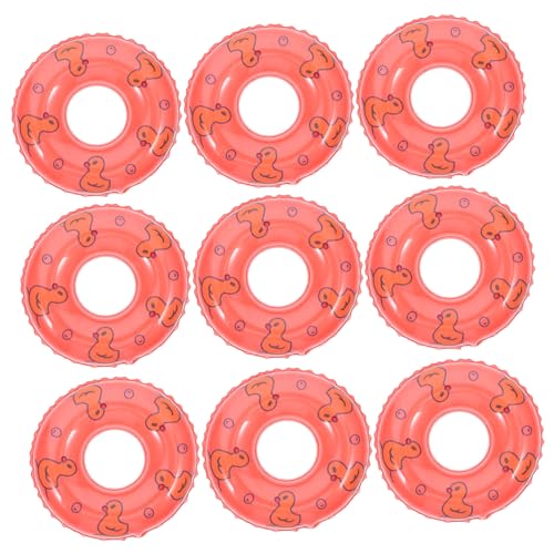 CLISPEED 10 Stück Teiliges Mini Schwimmringe Deko Schwimmring Figuren Kinderparty Fotorequisiten für Puppenhaus und Badezimmerschmuck Kleine Bunte Badeaccessoires für Geburtstags und von CLISPEED