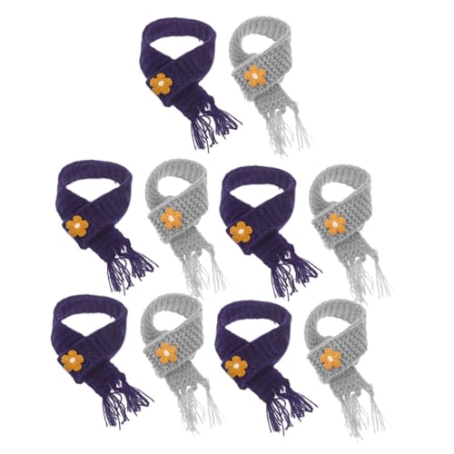 CLISPEED 10 Stück Teiliges Mini Strickschal Verstellbare Weiche DIY Puppen Weinflaschendekoration Dekorativer Schal Vielseitiges Mini Hausaccessoire von CLISPEED