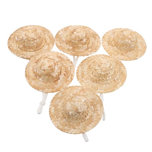 CLISPEED 10 Stück Teiliges Mini Strohhüte Handgefertigt mit Kinnriemen Atemberaubende DIY Puppenhüte für Puppenhaus Dekoration Feine Handarbeit Stylische Sonnenschutz-hüte CLISPEED 10 Stück Teiliges Mini Strohhüte Handgefertigt mit Kinnriemen Atemberaubende DIY Puppenhüte für Puppenhaus Dekoration Feine Handarbeit Stylische Sonnenschutz-hüte von CLISPEED