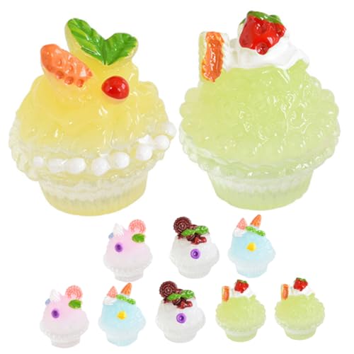 CLISPEED 10 Stück Teiliges Miniatur Eiscreme Puppenhaus Zubehör Bunte Dessert Dekoration für Mini Küchen Szenen für Kreative Mini Haus Gestaltung von CLISPEED