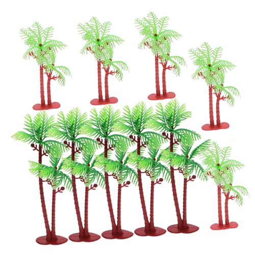 CLISPEED 10 Stück Teiliges Miniatur Kokosnussbaum Modellset Detailgetreue PVC Tropenbäume für Mikro landschaften DIY Garten und Terrarien Langlebige Kleine Künstliche Pflanzen für von CLISPEED