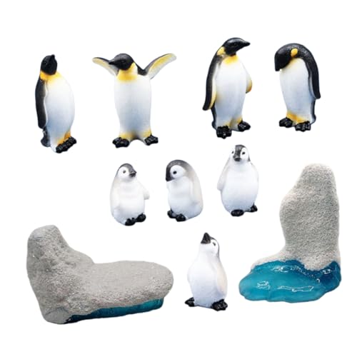CLISPEED 10 Stück Teiliges Pinguin Figuren aus Langlebigem Kindgerechte Tier spielzeuge zur Frühkindlichen Realistische Miniatur deko für Zuhause Büro und Schreibtisch Fördert Fantasie und von CLISPEED