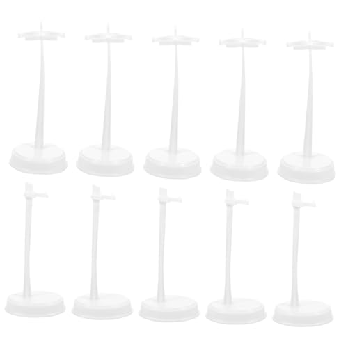 CLISPEED 10 Stück Teiliges Puppenständer Weißem Stabile Mini doll Display Ständer für Mädchen Vielseitig Einsetzbar zur Sicheren Präsentation von Puppen Figuren und Modellen Regalen und von CLISPEED