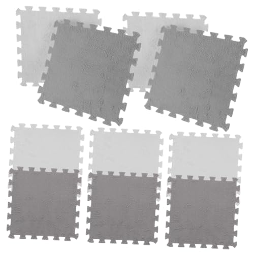 CLISPEED 10 Stück Teiliges Puzzlematte aus Weichem Plüschschaum rutschfest und Leicht zu Montieren Spielmatte für Junge Mädchen und Kleinkinder Krabbelgeeignete Bodenmatte Weiß CLISPEED 10 Stück Teiliges Puzzlematte aus Weichem Plüschschaum rutschfest und Leicht zu Montieren Spielmatte für Junge Mädchen und Kleinkinder Krabbelgeeignete Bodenmatte Weiß von CLISPEED