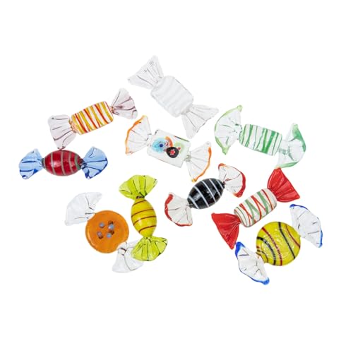 CLISPEED 10 Stück Teiliges Vintage Bonbon Deko Handgefertigte Murano Süßigkeiten Bunte Partyanhänger für Haus Hochzeit Weihnachten Festliche Raumdeko Zufälliger Stil von CLISPEED