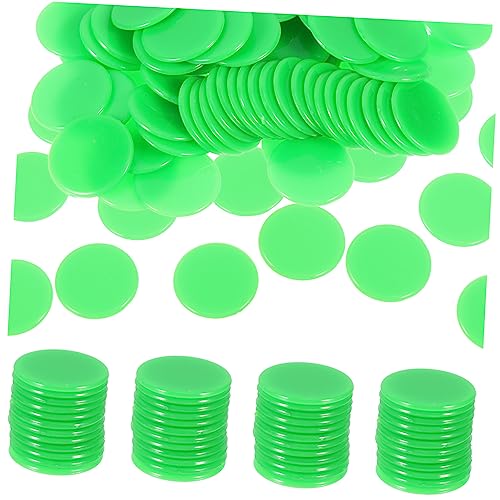 CLISPEED 100 Stück Bingo Chips Grün Glatte Kanten Vielseitige Spielsteine für Brettspiele Zählchips für Bingo Poker und Mathe Lernspielzeug Partyzubehör CLISPEED 100 Stück Bingo Chips Grün Glatte Kanten Vielseitige Spielsteine für Brettspiele Zählchips für Bingo Poker und Mathe Lernspielzeug Partyzubehör von CLISPEED
