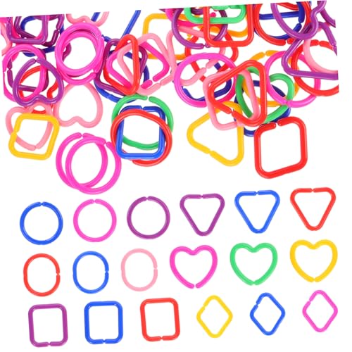 CLISPEED 100 Stück Geometrische Kettenringe Babyspielzeug Mathe Links Verbindungsspielzeug Für Babys Verbindungsspielzeug Geometrische Formen Für Das Klassenzimmer DIY Link von CLISPEED