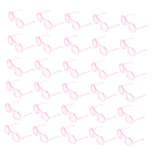 CLISPEED 100 Stück Mini Puppenbrillen aus Transparentem Kunststoff Robustes Puppenzubehör für Puppenhaus Geeignet für DIY Bastelprojekte und Puppenkostüme von CLISPEED