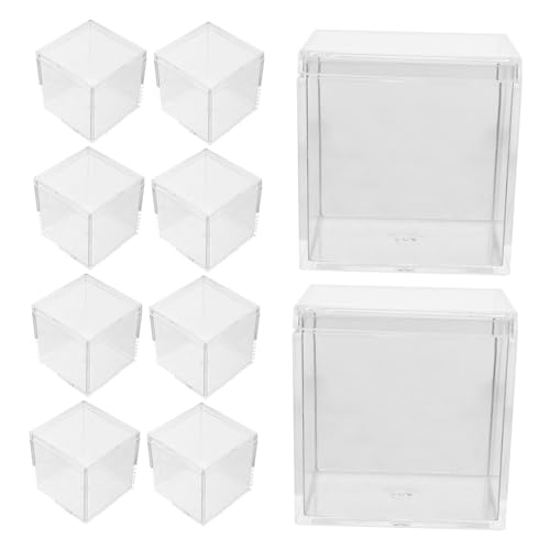 CLISPEED 10Stücke Transparente Plastikanzeigeboxen Für Mineralien Pflanzenproben Probenschutzbox Für Präsentation Von Mineralsteinen Kristallen von CLISPEED