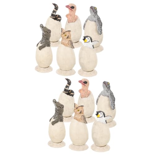 CLISPEED 12 Stk Brutei-Modell Pinguin-Ei-Spielzeug Kleinkindspielzeug Kinderspielzeug Spielzeuge tierisches Eierspielzeug Tiereier aus Harz Vogeleier Krokodileier tierische Eier Bruteier von CLISPEED