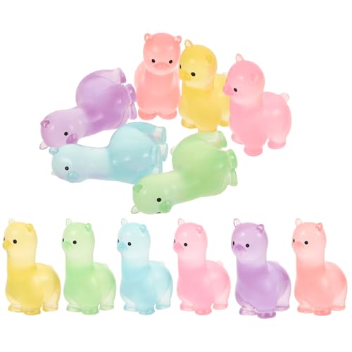 CLISPEED 12 Stück Miniatur Figuren Teilig Leuchtende Resin Tiere für Garten Dekoration Süße Statuen für Mikrolandschaften Bunte Deko für Auto und Puppenhaus CLISPEED 12 Stück Miniatur Figuren Teilig Leuchtende Resin Tiere für Garten Dekoration Süße Statuen für Mikrolandschaften Bunte Deko für Auto und Puppenhaus von CLISPEED