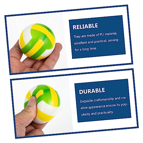 CLISPEED 12 Stück Teiliges Bunte Mini Volleyball Stressbälle aus PU Schaum Handlich und Elastisch Witzige Decompression Spielzeuge zum Stressabbau für Erwachsene Leicht Transportierbar von CLISPEED