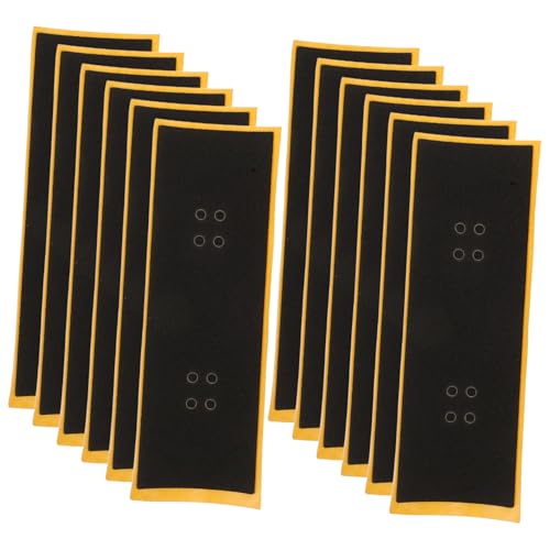 CLISPEED 12 Stück Teiliges Fingerboard Griptape Kompatibel mit Mini Skateboards Stark Haftend Langlebig und Einfach Anzubringen Geeignet für Finger Skateboards Zubehör und Training von CLISPEED