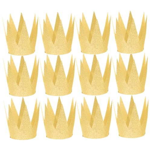CLISPEED 12 Stück Teiliges Goldene Geburtstagskronen Partyhüte mit Glitzer Leichter Kunststoff für Mädchen Jungen Junge Mädchen als Lustige Birthday Hat Props für Geburtstagsfeier CLISPEED 12 Stück Teiliges Goldene Geburtstagskronen Partyhüte mit Glitzer Leichter Kunststoff für Mädchen Jungen Junge Mädchen als Lustige Birthday Hat Props für Geburtstagsfeier von CLISPEED