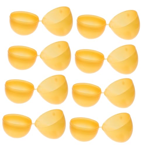 CLISPEED 12 Stück Teiliges Goldene Kunststoff Loseier Nachfüllbar Befüllbare Party Loseier für Kreative Geschenkidee Dekorativ und Vielseitig für Spiele und Feiern von CLISPEED