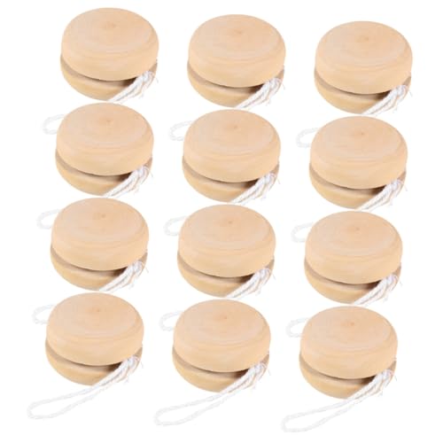 CLISPEED 12 Stück Teiliges Holz Yo Yo Balls Unbemalt DIY Holzspielzeug zum Bemalen Fördert Hand Auge Koordination und Handgelenkstärke für Bastelprojekte und Wohnaccessoires CLISPEED 12 Stück Teiliges Holz Yo Yo Balls Unbemalt DIY Holzspielzeug zum Bemalen Fördert Hand Auge Koordination und Handgelenkstärke für Bastelprojekte und Wohnaccessoires von CLISPEED