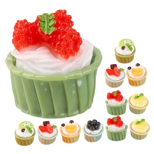 CLISPEED 12 Stück Teiliges Künstliche Kleine Kuchenmodelle Realistisch Handgefertigt Dekorative Dessert Shop Requisiten Leichte und Langlebige Kunstharz Deko für Fotografie und von CLISPEED