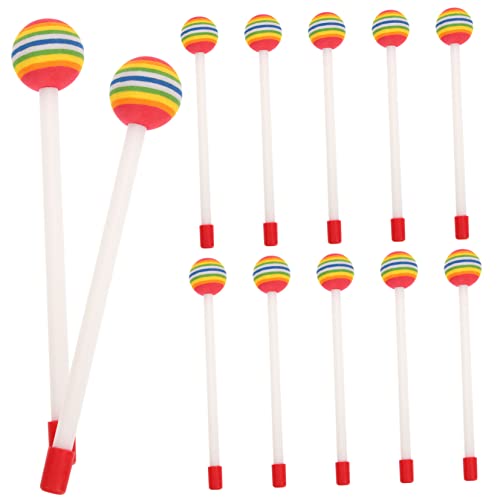 CLISPEED 12 Stück Teiliges Lollipop Drumsticks für Sichere Hand Percussion Spielzeuge Bunte mit Runder Spitze für Anfänger und Profis für Junge Trommler CLISPEED 12 Stück Teiliges Lollipop Drumsticks für Sichere Hand Percussion Spielzeuge Bunte mit Runder Spitze für Anfänger und Profis für Junge Trommler von CLISPEED