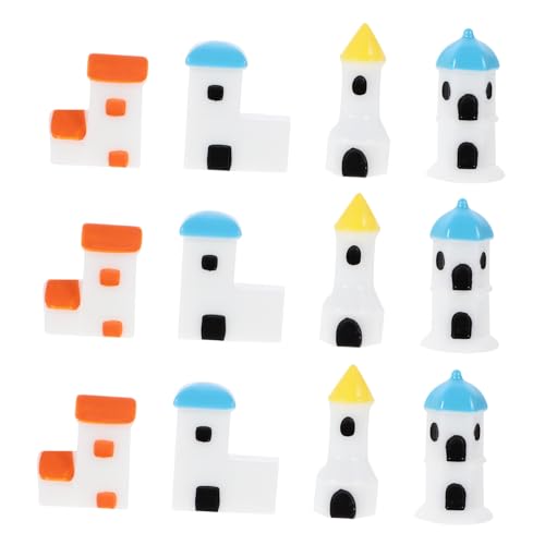 CLISPEED 12 Stück Teiliges Mediterraner Stil Miniaturhäuser Resin Garten Deko Kompakt Cartoon Design Feengarten Dekoration für Kleine Räume CLISPEED 12 Stück Teiliges Mediterraner Stil Miniaturhäuser Resin Garten Deko Kompakt Cartoon Design Feengarten Dekoration für Kleine Räume von CLISPEED