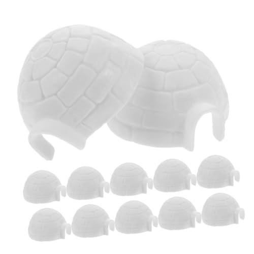 CLISPEED 12 Stück Teiliges Mini Modell Stehendes Realistisches Iglu Dekor aus Kunststoff Kindgerechte Polartier Figuren Kreative Tisch Gartendekoration Geeignet für Kinderzimmer und von CLISPEED