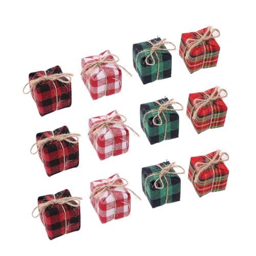 CLISPEED 12 Stück Teiliges Mini Weihnachtsgeschenkbox Realistische Miniatur Deko Bunte Stoffbezüge in Rotweiß Rot Schwarz Rot Grün für Weihnachtsbaum und Tischdekoration CLISPEED 12 Stück Teiliges Mini Weihnachtsgeschenkbox Realistische Miniatur Deko Bunte Stoffbezüge in Rotweiß Rot Schwarz Rot Grün für Weihnachtsbaum und Tischdekoration von CLISPEED