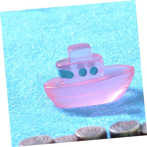 CLISPEED 12 Stück Teiliges Miniatur Resin Boot Leuchtende Nachtlicht Dekoration Langlebige Miniatur Bootsmodelle für Garten Puppenhaus Kuchen und Schreibtischdeko von CLISPEED
