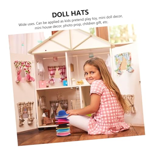 CLISPEED 12 Stück Teiliges Miniatur Stofffilzhüte in Bunten Farben Liebevoll Verarbeitet als Puppenaccessoires und Fotorequisiten für Basteln Kindergeburtstage und Festliche Anlässe von CLISPEED