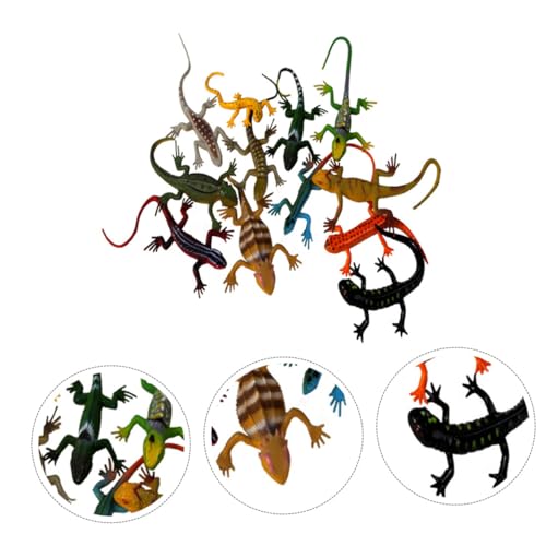 CLISPEED 12 Stück Teiliges Realistische Echsen Spielzeugfiguren Detailgetreue Reptilienmodelle aus Kunststoff Pädagogisches Tier für Halloween Rollenspiele und Naturkundeunterricht von CLISPEED