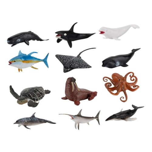 CLISPEED 12 Stück Teiliges Realistische Meerestier Figuren aus Stabile Miniatur ozeanlebewesen für Naturgetreue Tischdeko und Pädagogisches Lernspielzeug CLISPEED 12 Stück Teiliges Realistische Meerestier Figuren aus Stabile Miniatur ozeanlebewesen für Naturgetreue Tischdeko und Pädagogisches Lernspielzeug von CLISPEED