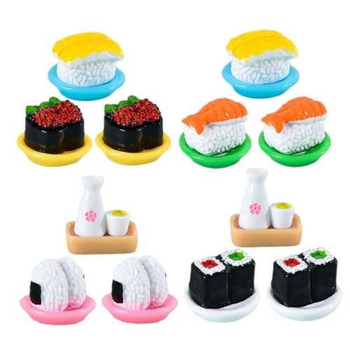 CLISPEED 12 Stück Teiliges Resin Sushi Modell Realistische Japanische Miniatur Deko Langlebig Farbbeständig für Fotografie Wohn und Geschäftsräume Authentische Sushi Darstellung von CLISPEED