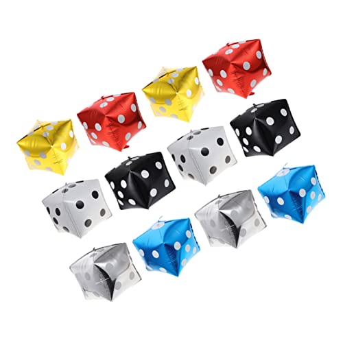 CLISPEED 12 Stück Teiliges Würfel aluminiumfolie ballon Gold Silber Dunkel Rot Blau Selbstsiegelnde Würfel luftballons für Themenparty Wanddekoration Hochzeit Geburtstagsfeier Vielseitig CLISPEED 12 Stück Teiliges Würfel aluminiumfolie ballon Gold Silber Dunkel Rot Blau Selbstsiegelnde Würfel luftballons für Themenparty Wanddekoration Hochzeit Geburtstagsfeier Vielseitig von CLISPEED