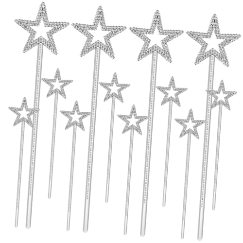 CLISPEED 12 Stück Teiliges Zauberstab mit glitzerndem fünfzackigem Stern Design handlich und vielseitig für Verkleidungen Bühnenauftritte Partyspiele und Geschenkideen für Mädchen von CLISPEED