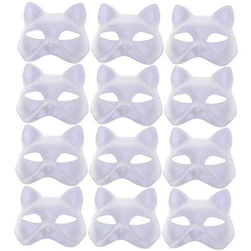 CLISPEED 12Stücke DIY Katzenmaske aus Handmalerei Masken für Halloween Party Maskerade Kreatives Bastelset für Erwachsene CLISPEED 12Stücke DIY Katzenmaske aus Handmalerei Masken für Halloween Party Maskerade Kreatives Bastelset für Erwachsene von CLISPEED